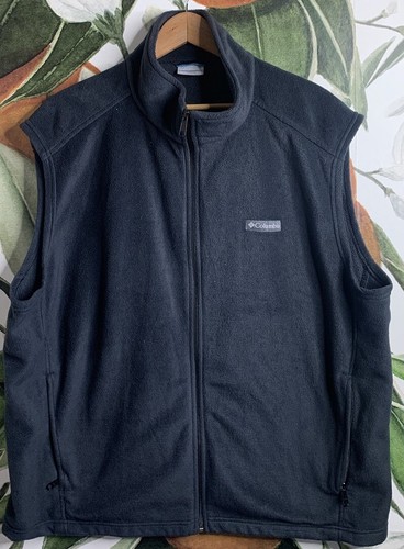 Columbia 2XL Mens Fleece Zip up Vest Black