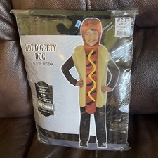 Childs Fancy Dress Hot Diggety Dog Costume Book Week Kids BBQ Party Food Sausage