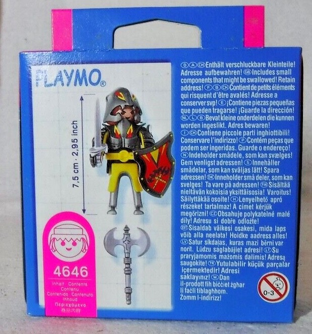 Playmobil Chevalier Noir 4646 – édition Spéciale Moyen-Âge, Occasion – Pièce Collector