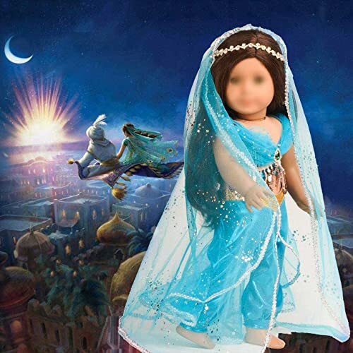 Doll Clothes Princess Jasmine Costume for 18 inch Girl Doll
