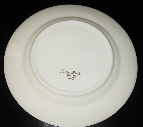 Homer Laughlin White Rose Dinner Plate Emerald Empire Green International USA - Picture 6 of 12