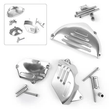 Engine Guard Sprocket Chain Case Stator Cover Silver Fits Kawasaki Z900RS 17~18