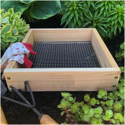 Garden Sieve Wooden Large Riddle Riddler Soil Sifter Mesh Gardening ...