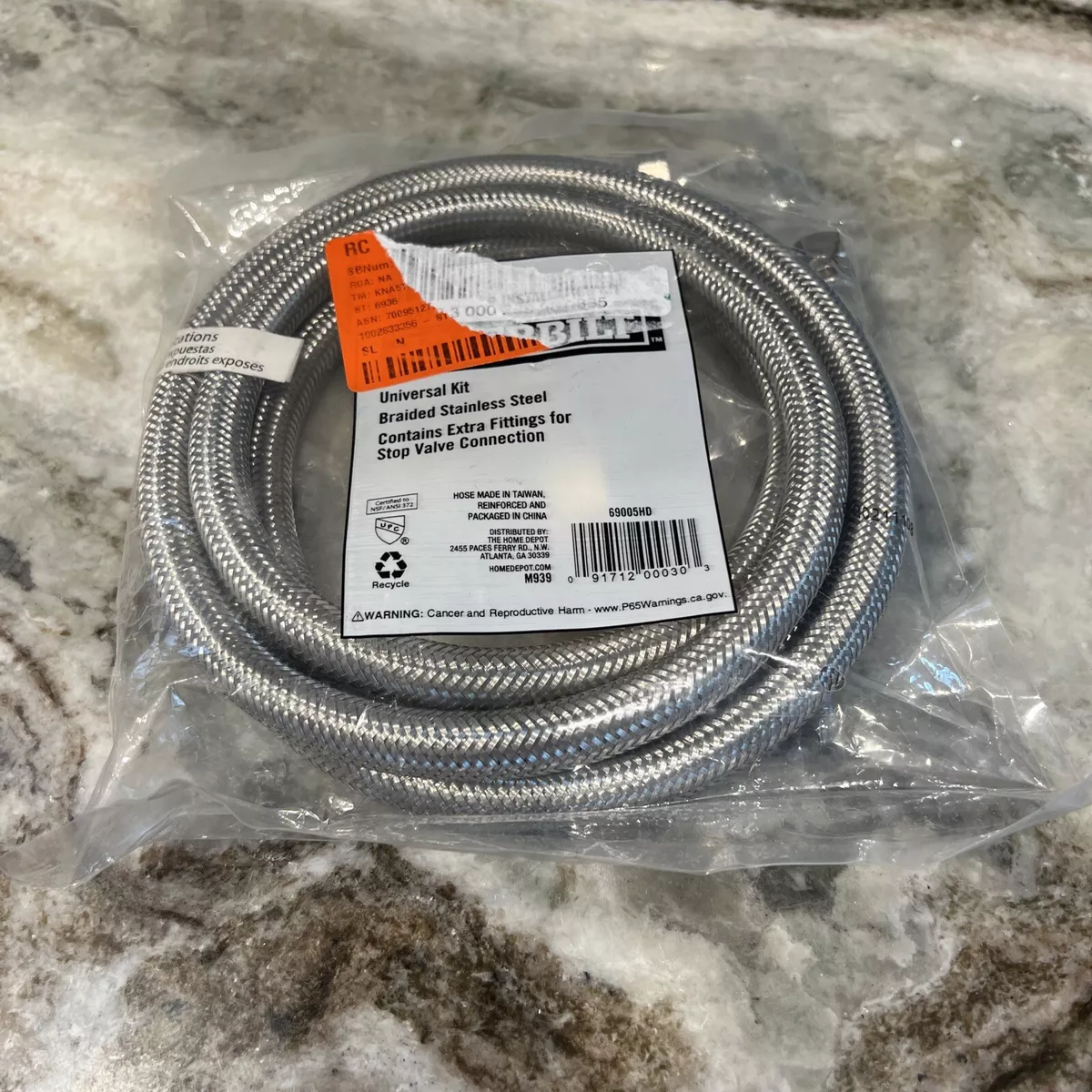 Everbilt 6 ft. Stainless Steel Dishwasher Installation Kit NEW and SEALED