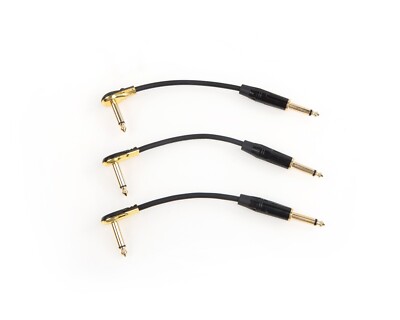 3-Pack Mogami 2314 Pedal Effects, single angle Patch cable
