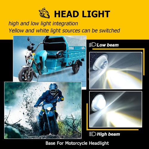P45T R2 CSP LED Motor Headlight Hi Lo Beam Dipped Main DRL White DC 12-80V - Picture 8 of 13
