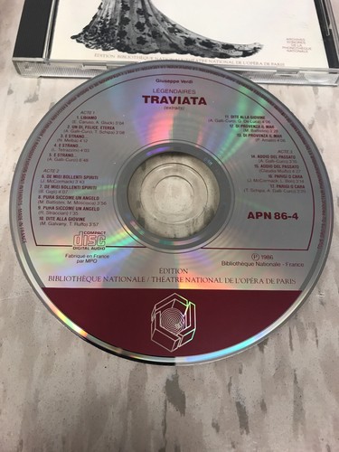 Giuseppe Verdi Legendaires Traviata CD - Melba Gallo Curci Muzio- APN 86-4 - Imagen 2 de 10