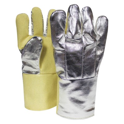 NATIONAL SAFETY APPAREL G64TCSR0114 Aluminized Gloves,600F,14'',PR 3GAF2