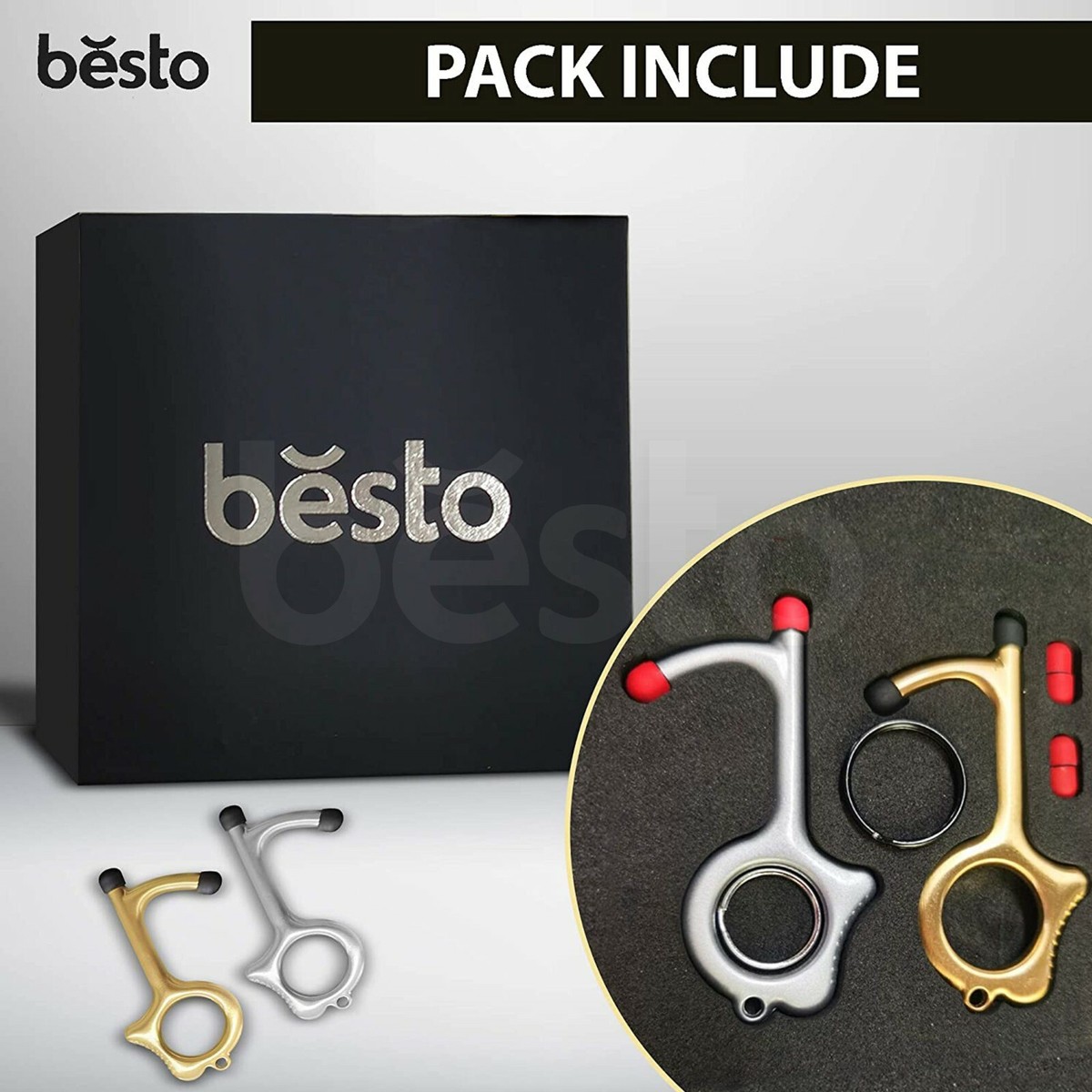 2xNo Touch Tool Contactless Safe Hand Hygiene Door Opener Button