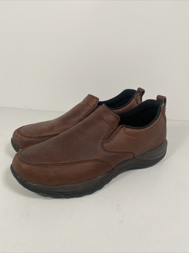 comfort Mocs Brown leather slides size 