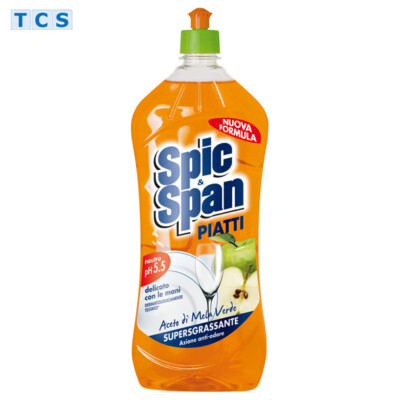 SPIC&SPAN Piatti Aceto di Mela Verde, Spülmittel Apfelessig pH5.5, 1000 ml