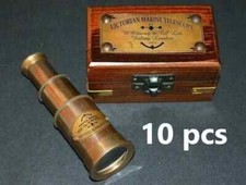 Antique brass Telescope Lot Of 10 Pcs Nautical Marine Telescope With Wooden Box