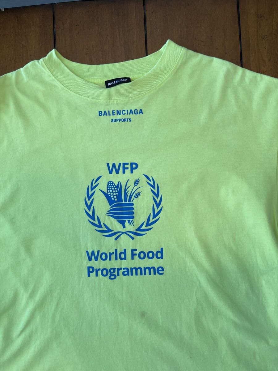 Balenciaga World Food Programme Black T-Shirt Short Sleeve Balenciaga World Food Programme Black T-Shirt Short Sleeve
