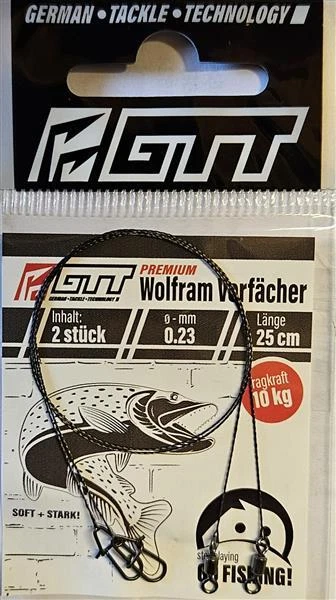 GTT Wolfram Vorfach 15cm 20cm 25cm 35cm 45cm bis 25kg Tragkraft Barsch Zander