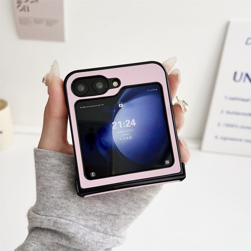 Fashion PU Leather Phone Protective Case Cover For Samsung Galaxy Z Flip 3 4 5 6 - Picture 5 of 34