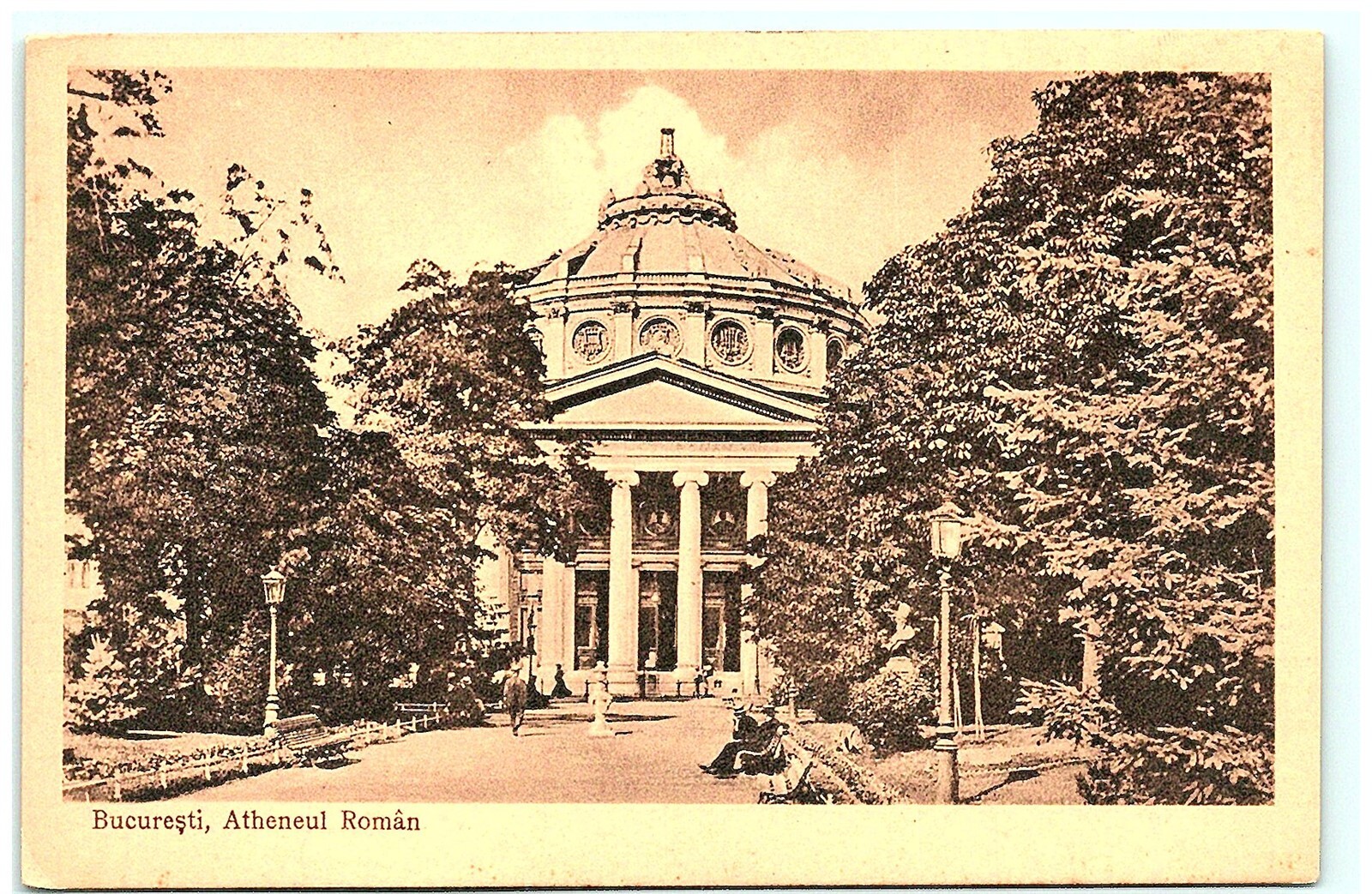 S04-4480, Bucuresti Atheneul Roman, Antique Postcard