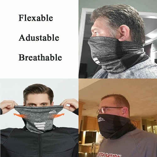 2Pcs Neck Gaiter Bandana Face Mask Sun UV Cooling Gator Mask Cover for Men Woman - Picture 10 of 25