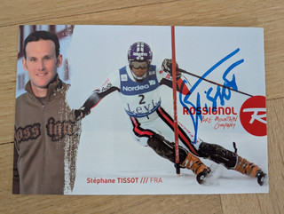 Carte postale dédicacée Stéphane TISSOT Ski