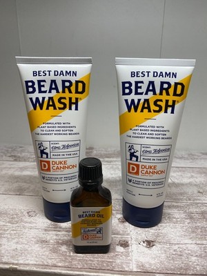 Duke Cannon Best Damn Beard Wash-Citrus 6 oz. Pack Of 2 + Beard Oil