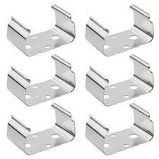 6PCS Metal 9-Volt Battery Clips Battery Holder Clip AA Double Battery Holder Fix