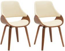 Esszimmerstühle 2er Set  Vangale, mit Armlehne und Rückenlehne