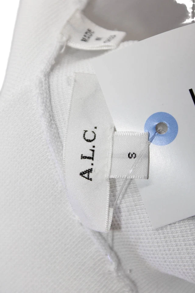 ALC, Mujer, Camiseta sin mangas recortada blanca cuello cuadrado talla S Foto 4 de 4