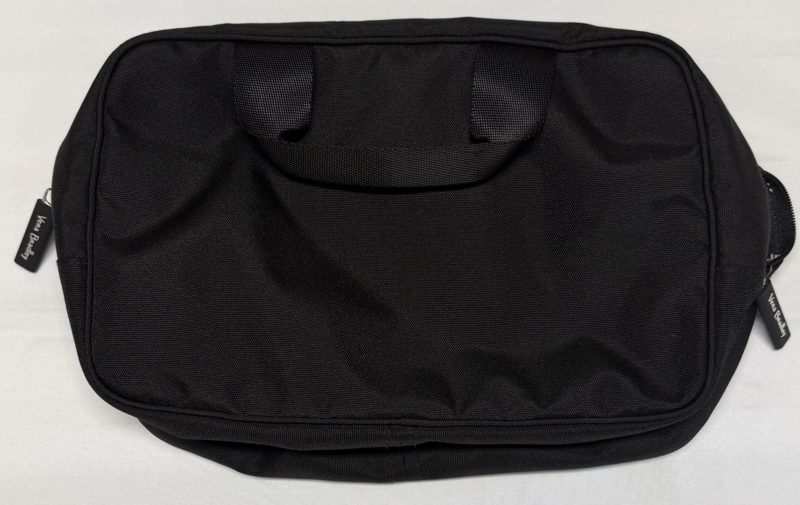 Vera Bradley Black Performance Twill Lay-Flat Bag Floral Lining image 2