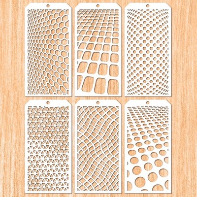 6 Pieces DIY Geometric Decorative Stencils Painting Templates Art Drawing Sten