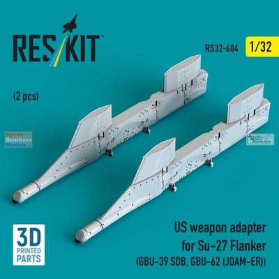 RESRS320604 1:32 ResKit US Weapon Adapter for Su-27 Flanker [GBU-39 SDB, GBU-62