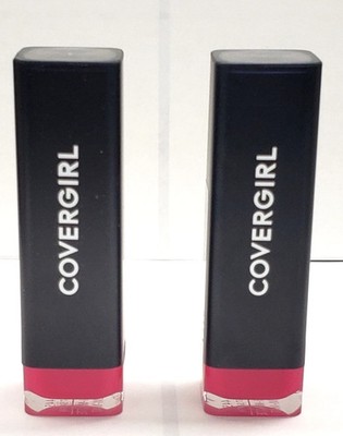 2 PACK Covergirl Exhibitionist DEMI-MATTE & METALLIC Lipstick-445 JUST SAYING
