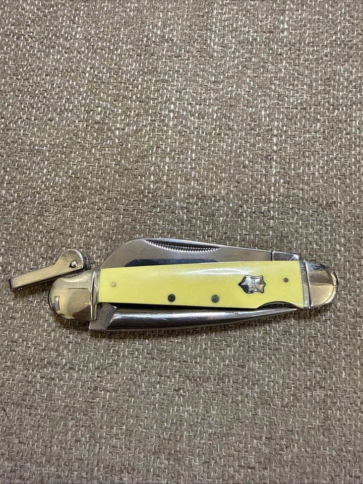 Rough Rider 黄色光滑手柄马林尖刺口袋刀 RR897 — 第 3/3 张图片