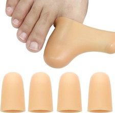 Gel Toe Cap Protector for Big Toe Pain Relief 4 Pack Large Cushion Blister