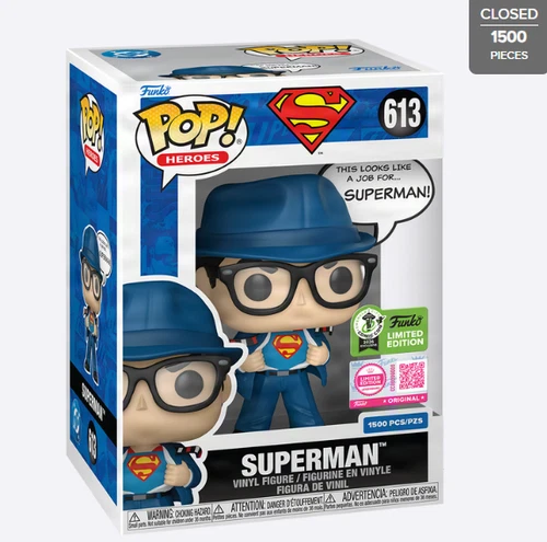 Funko Pop Superman ECCC LE 1500 #613 Looks Like a Job For PRESALE CONFIRMED