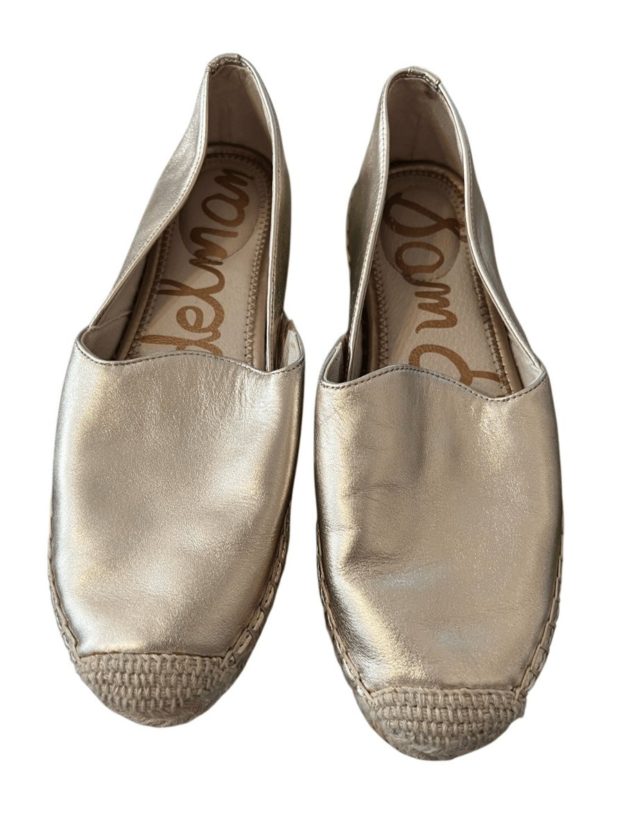 Sam Edelman Kenley Gold Leather Rounded Toe Slide | eBay display picture 1