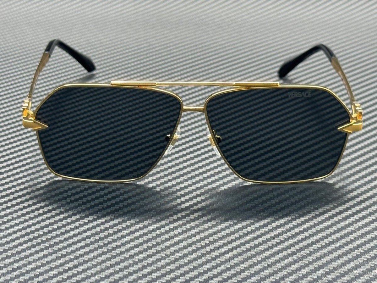VERSACE VE2284 100287 Gold Grey Men display picture 1