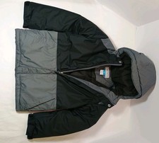 Columbia Lightning Lift Waterproof Jacket Boys Size Small Gray And Black