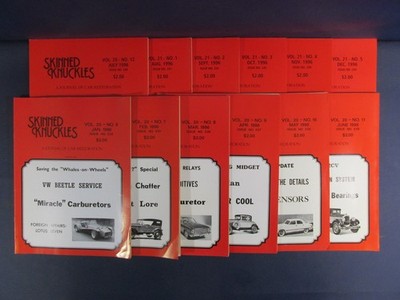 Skinned Knuckles Magazine A Journal of Car Restoration 1996 Lot of 12