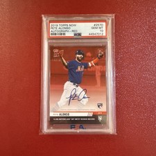 2019 Topps Now - Pete Alonso #257D Autographs Red  /10 (AU RC) PSA 10 POP 1