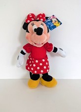 VTG Disney Store 11" Minnie Mouse Doll Red White Polka Dot Dress Plush Toy w/Tag