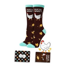 Funny Socks for Women - Novelty Cow LLama Chicken Animal Chicken Guess What