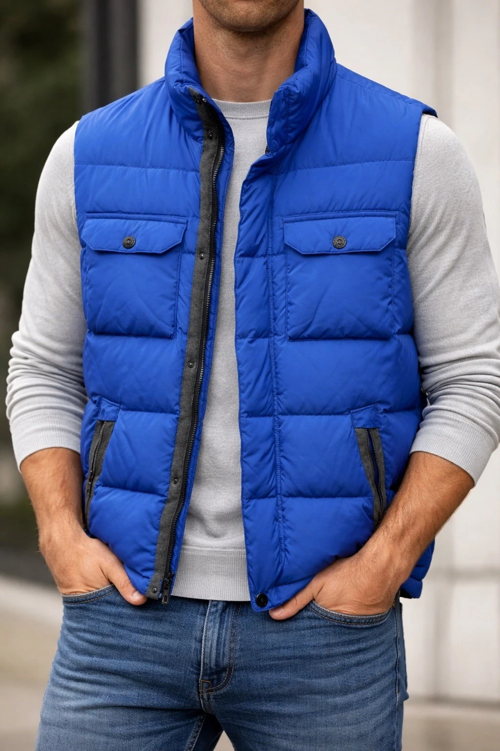 NAUTICA Down Packable Puffer Vest Men BlueLightweight SIZE LARGE