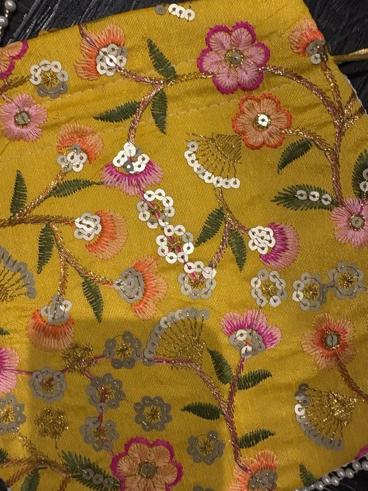 Embroidered Wrist Yellow Bag - One Size - Image 2 of 4