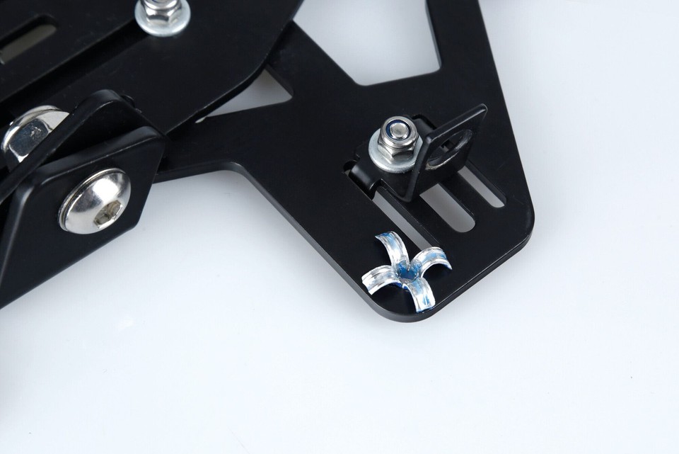 Portatarga Sistema Clic Portatarga Corto Bianco Lucido - 2 Pezzi 46x11cm Per Auto EU Supporto Targa Europea - Foto 2