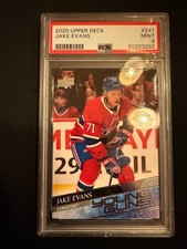 2020-21 Upper Deck Young Guns #247 Jake Evans Canadiens RC Rookie PSA 9