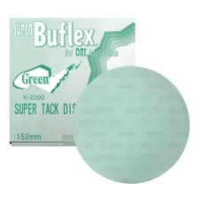Eagle Abrasives, Inc. Super Buflex 193-1505, 6 in Disc 2000 Grit, Green, Dry, Ho