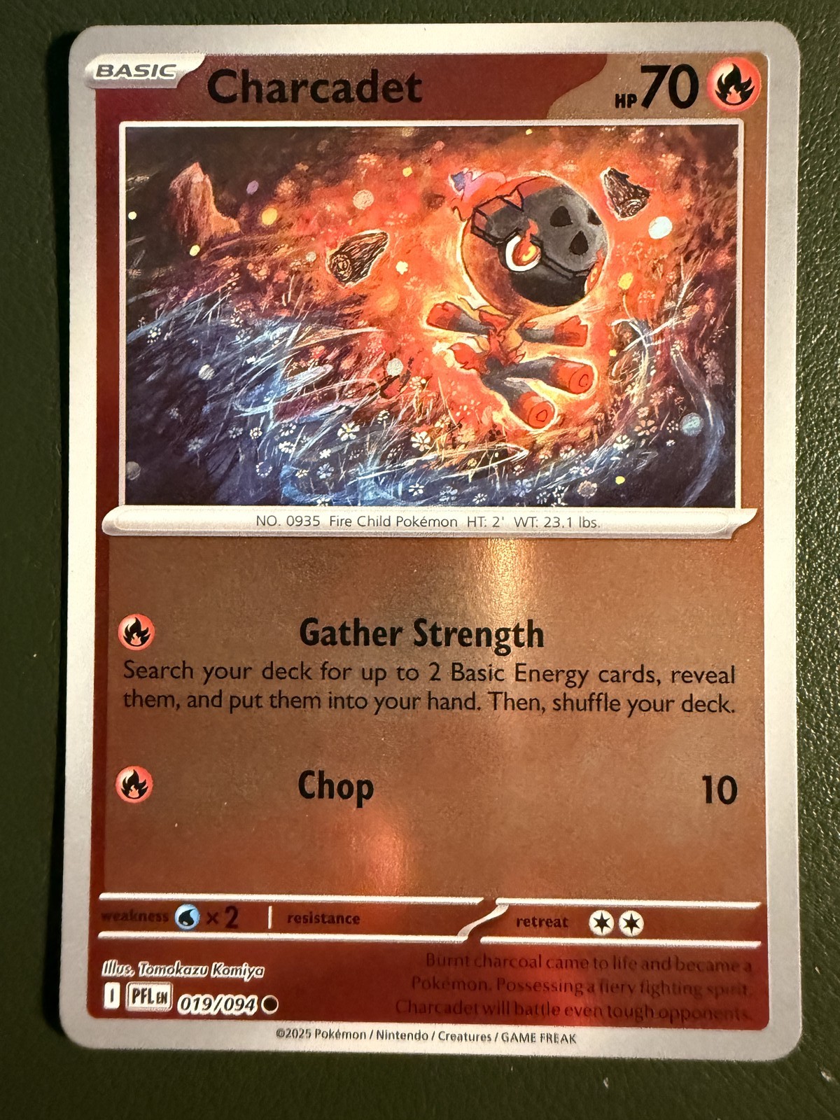 Pokemon TCG Charcadet 19/94 Phantasmal Flames Reverse Holo NM