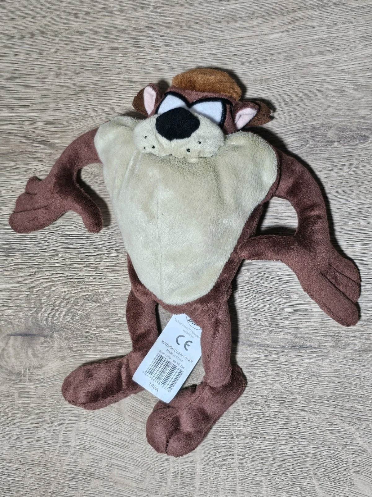 Vintage Looney Tunes Tasmanian Devil Taz Plush Toys Boots 1990s 10”