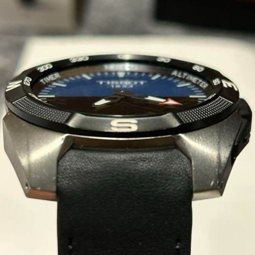Tissot T Touch Expert Solar Watch Titanium 45mm Quartz Black Dial Box Working JP - Bild 3 von 13