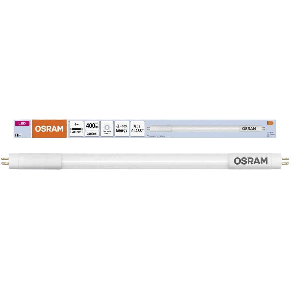 OSRAM LED TUBE T5 HF SHORT 288 mm 4W 840 | eBay UK