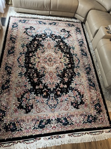 New Persian Rug 100% Natural Wool Hand Made Hand Knotted 6.5 Feet x 9 Feet Rug